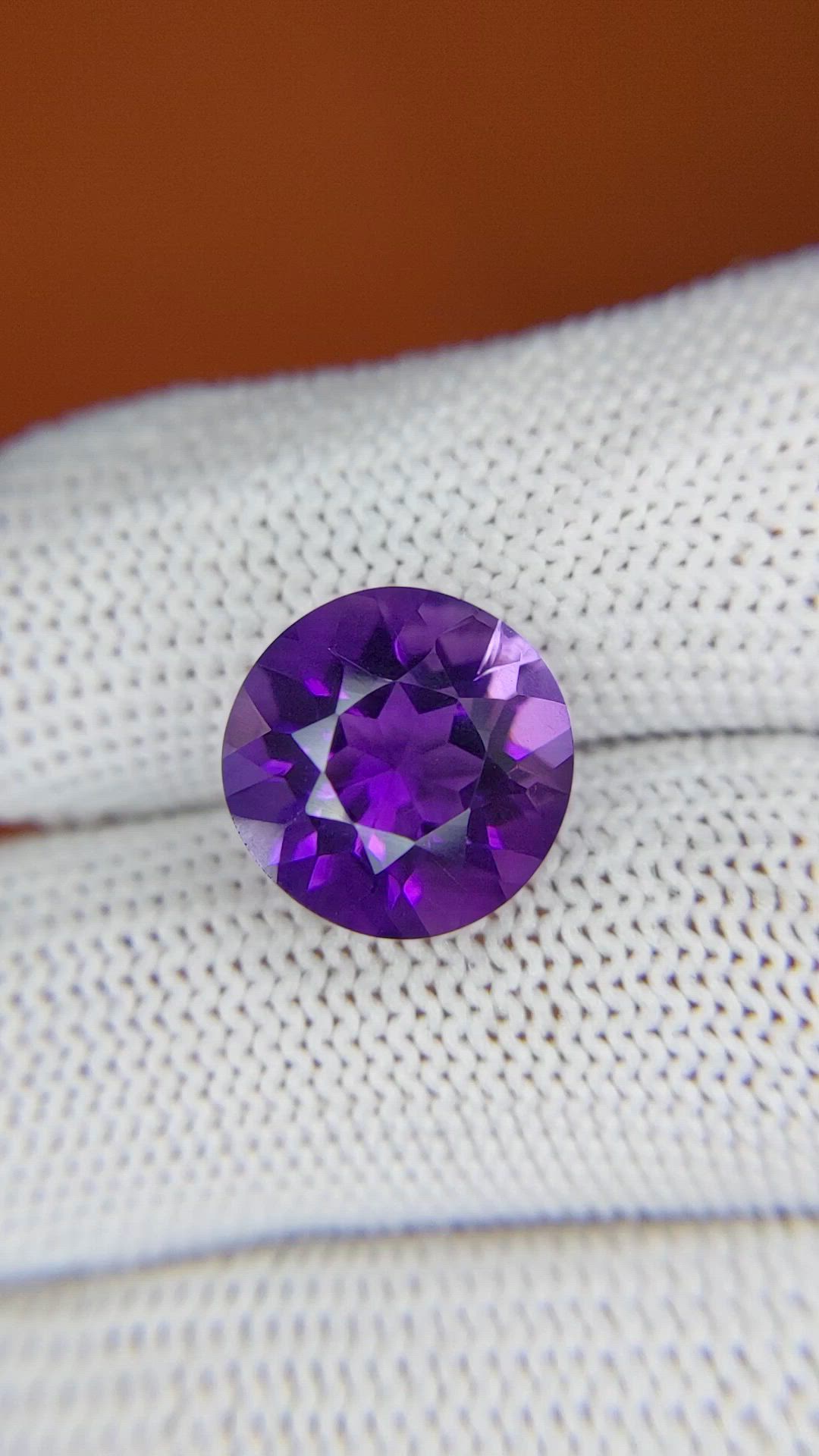 6.32 Ct. Purple Amethyst from Brazil Size Video