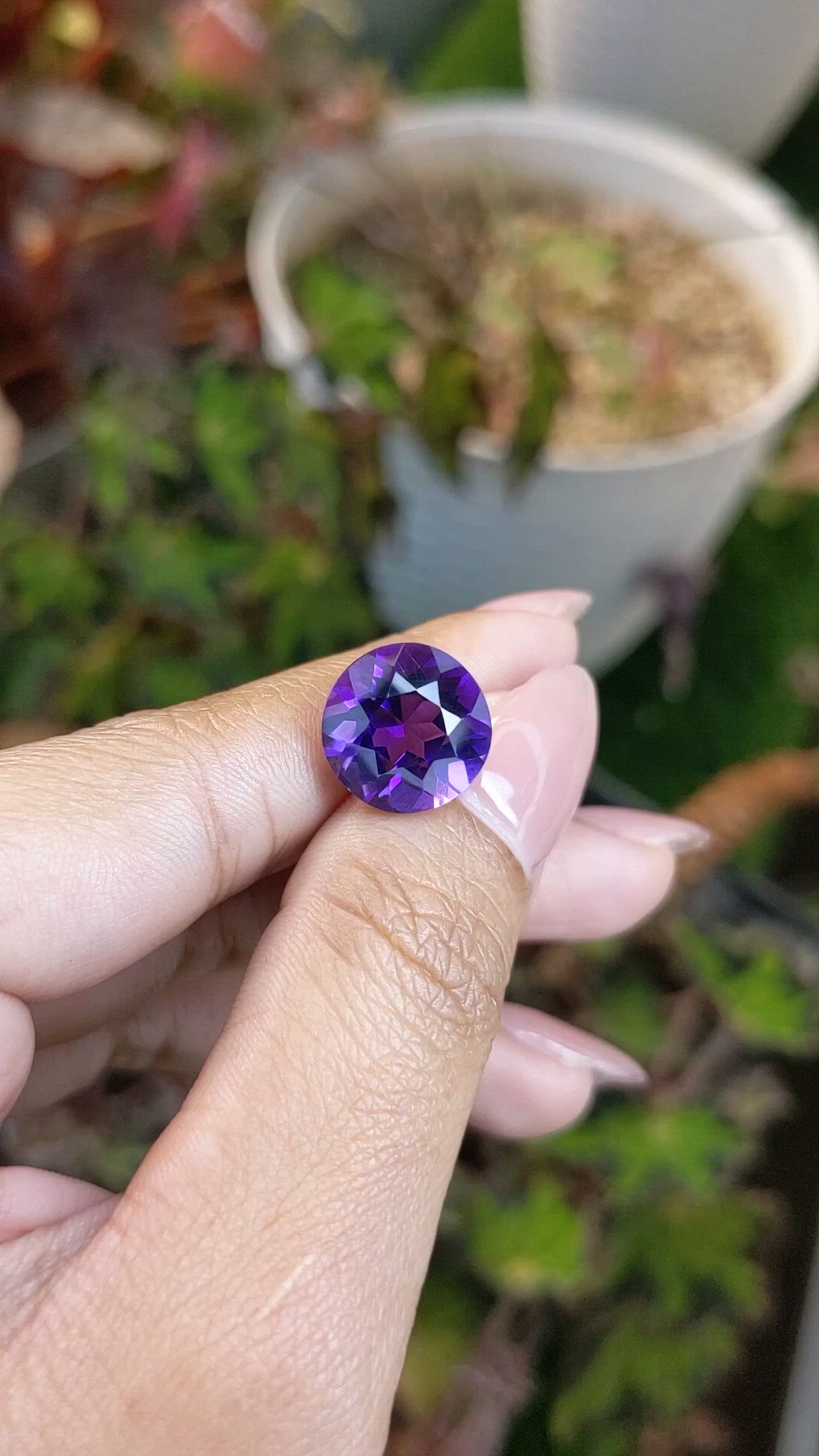 6.32 Ct. Purple Amethyst from Brazil Size Video