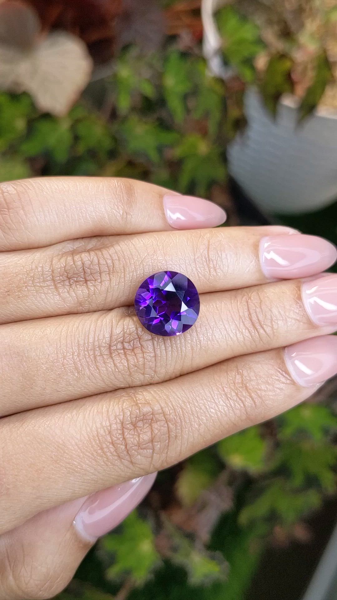 6.32 Ct. Purple Amethyst from Brazil Size Video