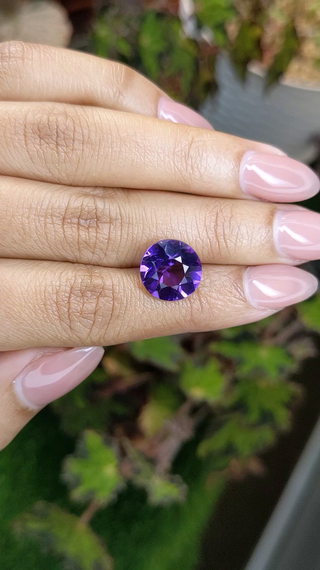 5.58 Ct. Purple Amethyst from Brazil Size Video