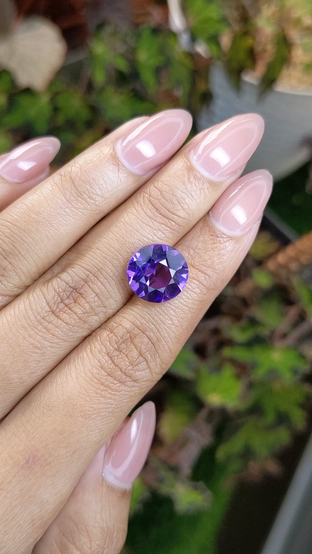 5.58 Ct. Purple Amethyst from Brazil Size Video