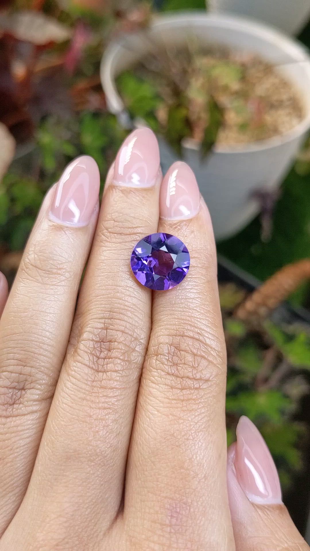 5.58 Ct. Purple Amethyst from Brazil Size Video