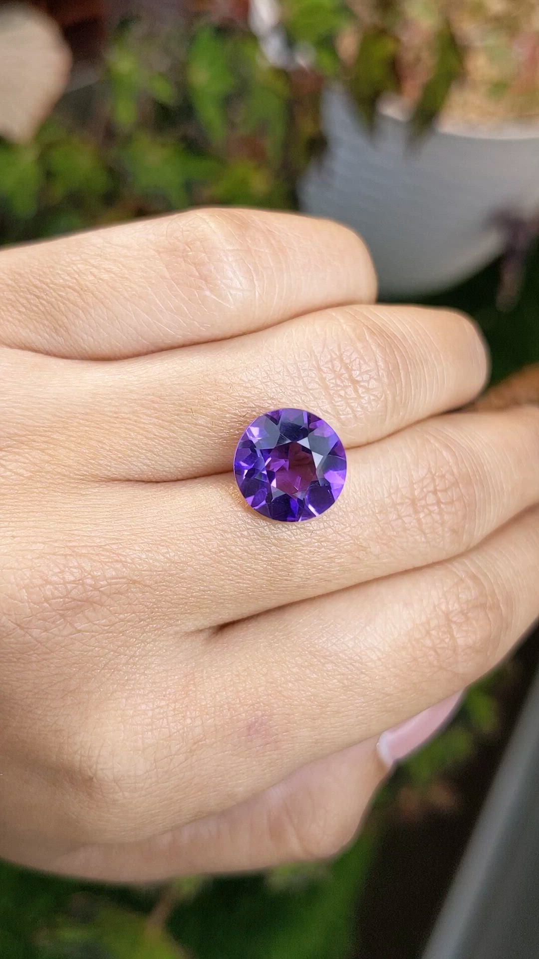 5.58 Ct. Purple Amethyst from Brazil Size Video