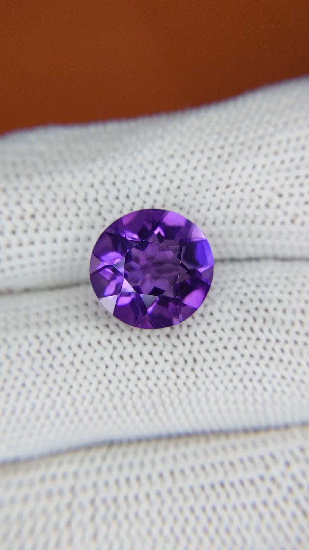 5.58 Ct. Purple Amethyst from Brazil Size Video