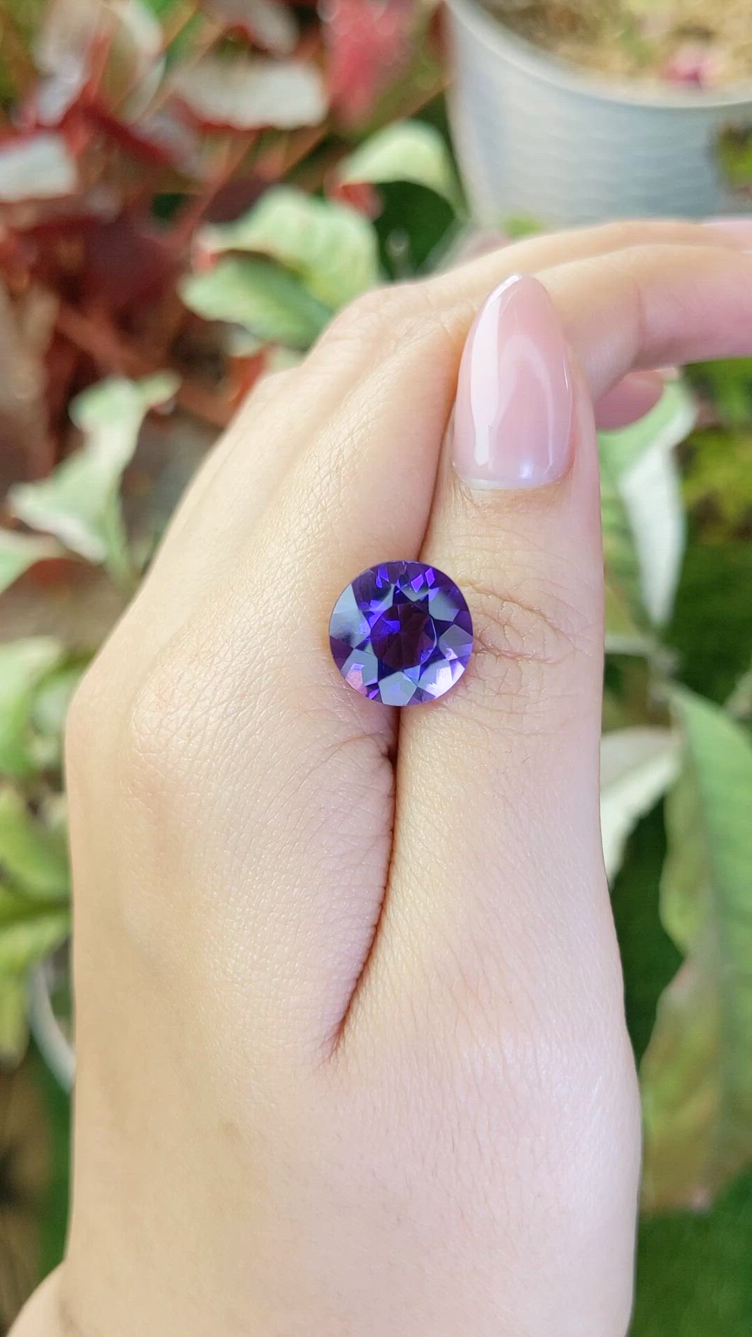 6.31 Ct. Purple Amethyst from Brazil Size Video