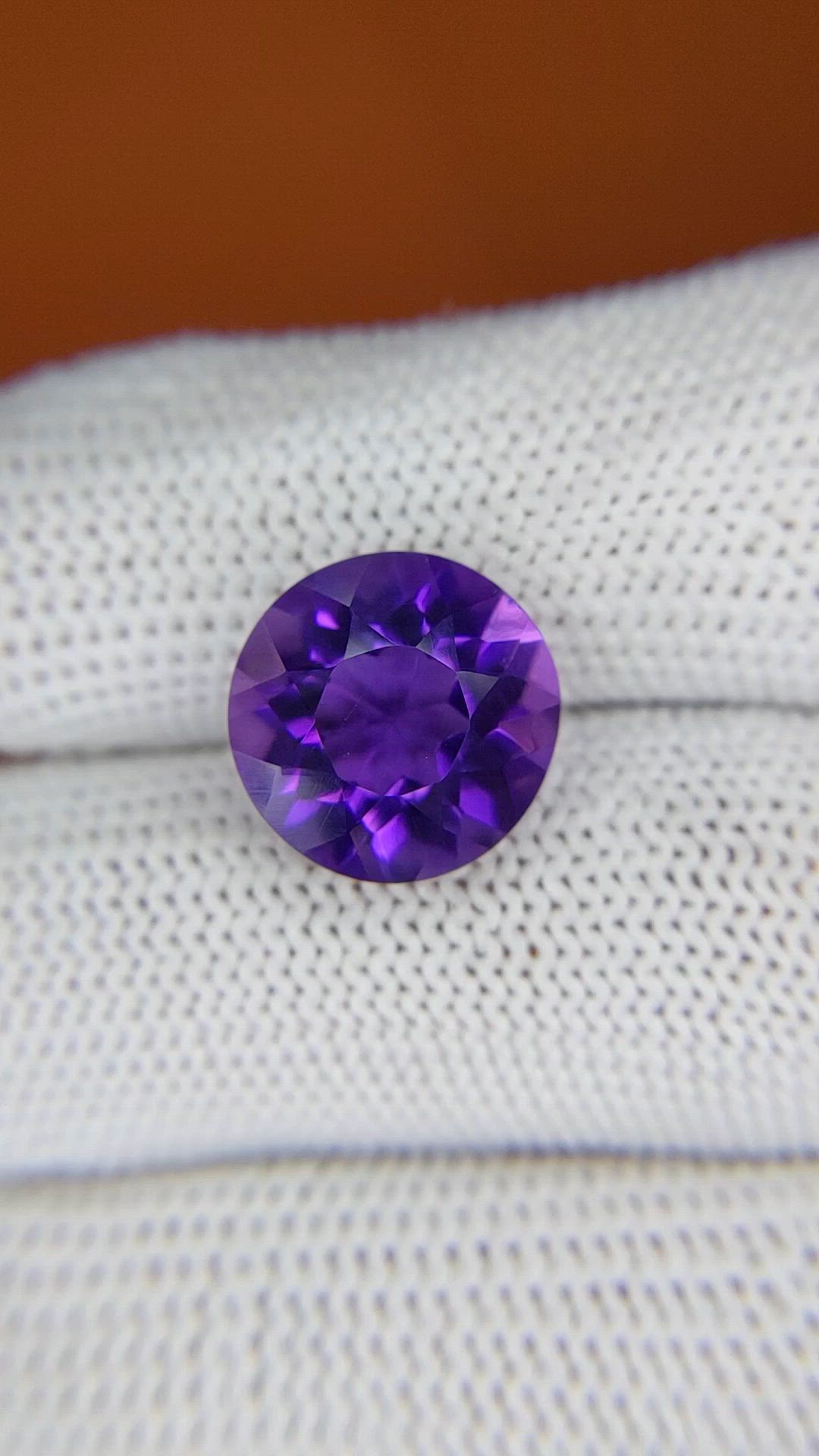 6.31 Ct. Purple Amethyst from Brazil Size Video