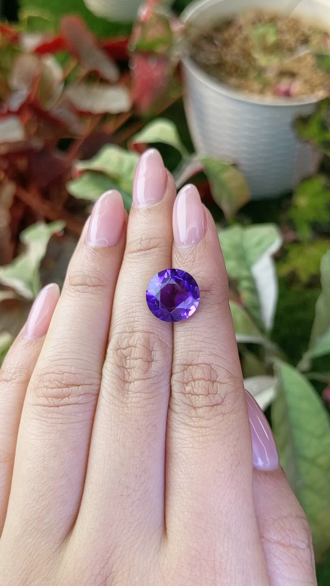 5.46 Ct. Purple Amethyst from Brazil Size Video