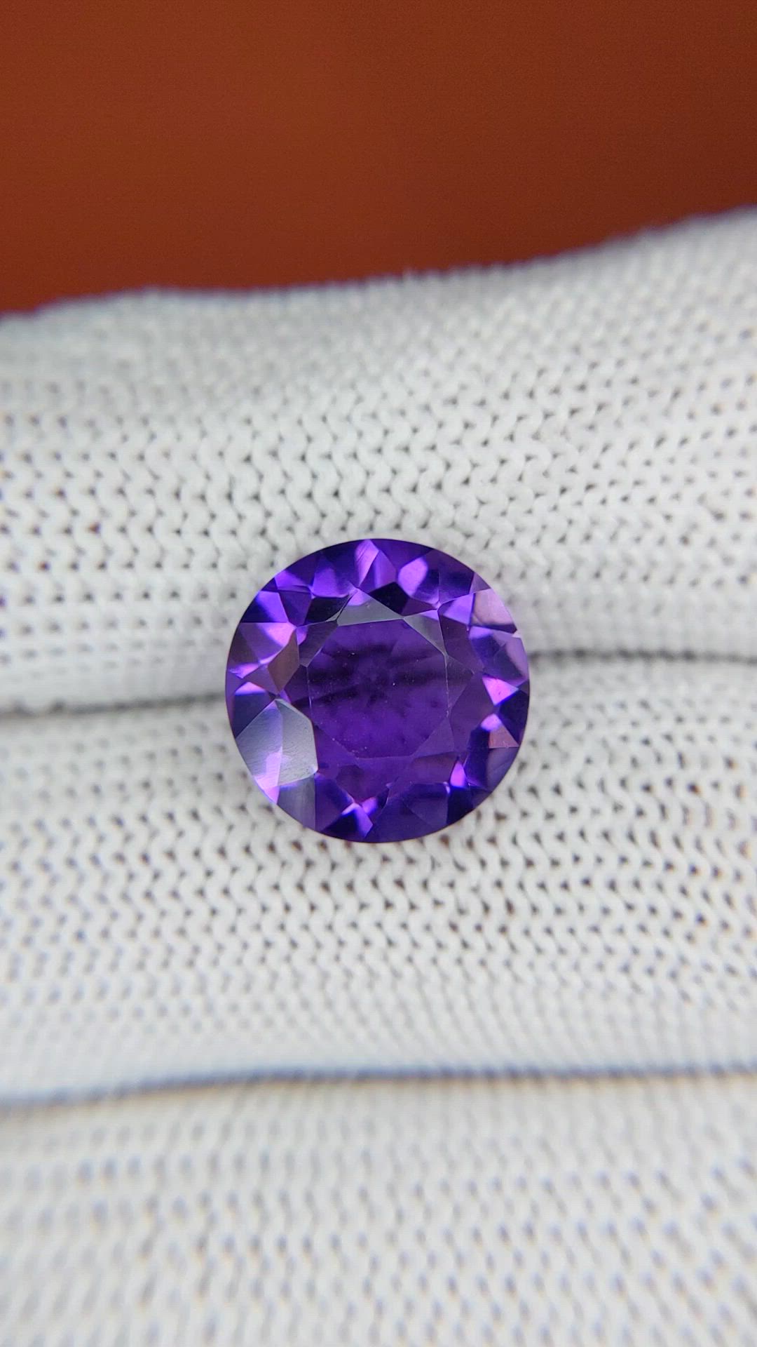 5.46 Ct. Purple Amethyst from Brazil Size Video