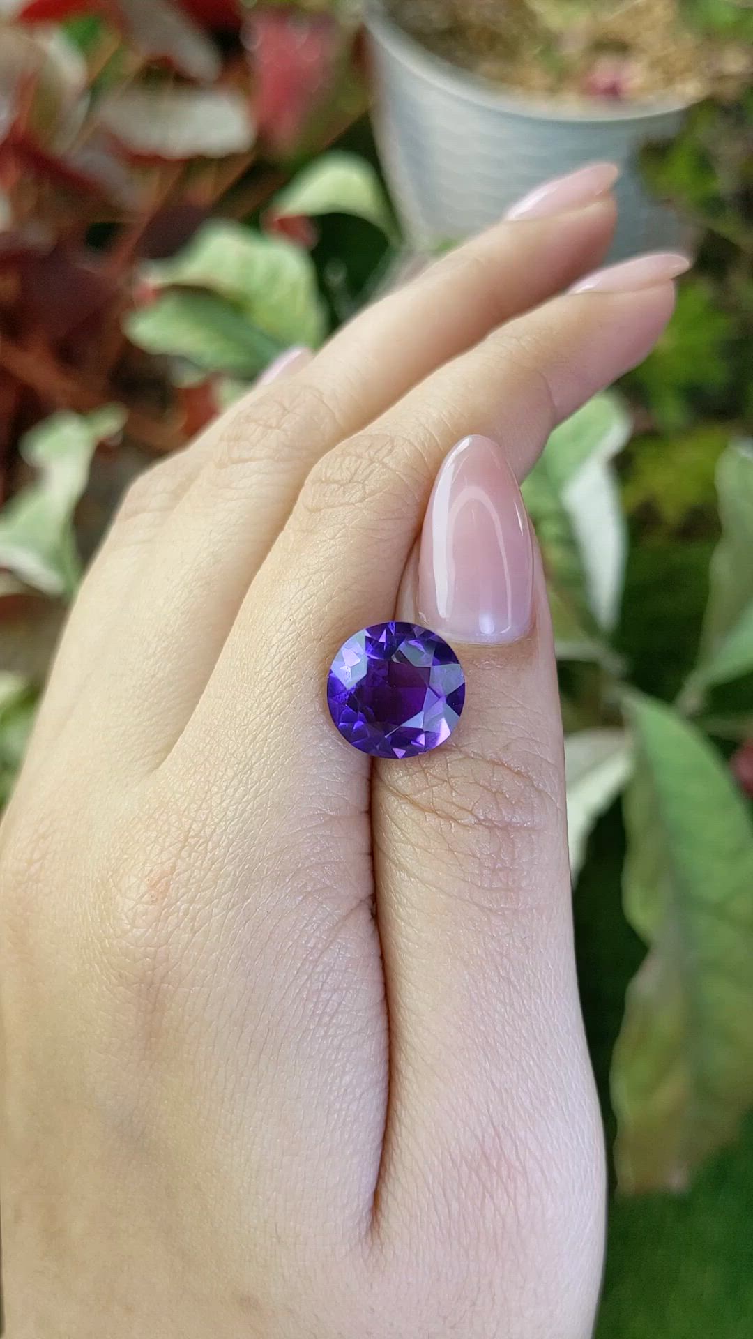5.46 Ct. Purple Amethyst from Brazil Size Video