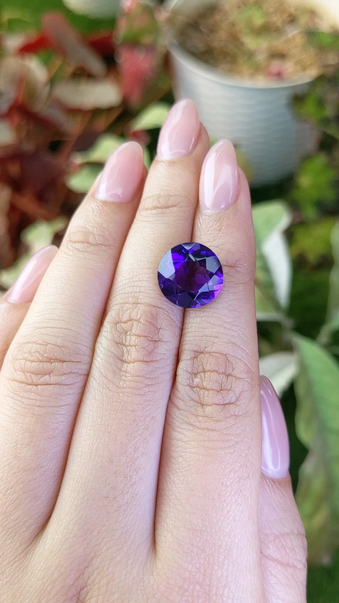 5.60 Ct. Purple Amethyst from Brazil Size Video