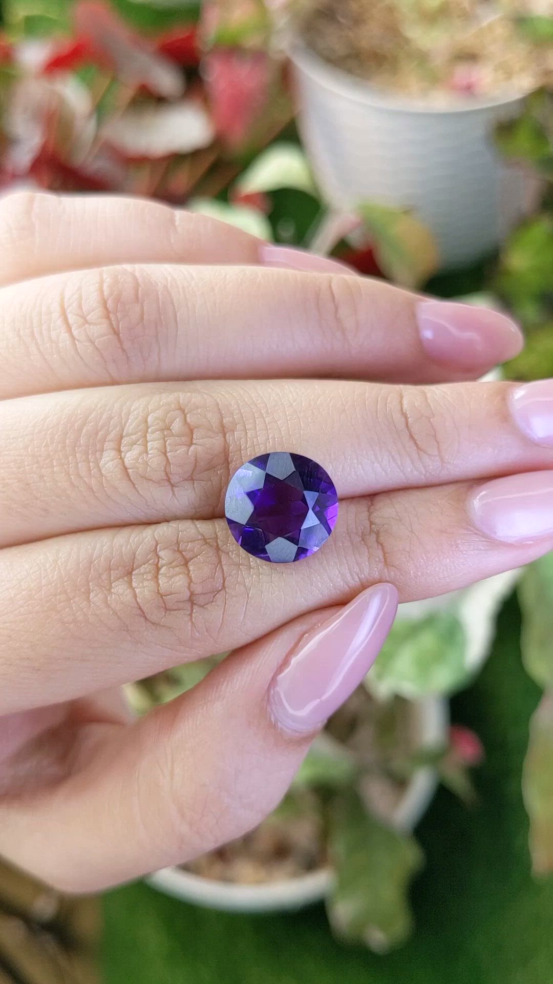5.60 Ct. Purple Amethyst from Brazil Size Video
