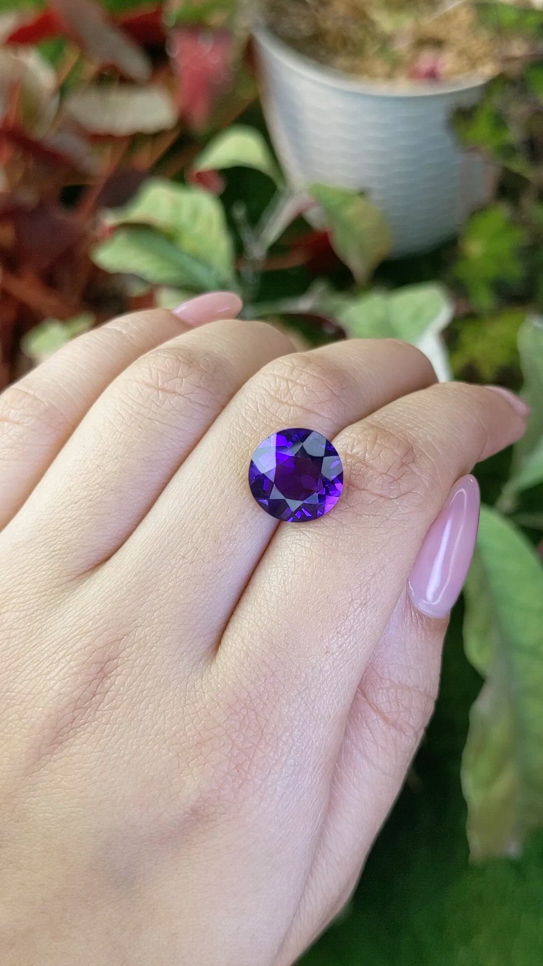 5.60 Ct. Purple Amethyst from Brazil Size Video