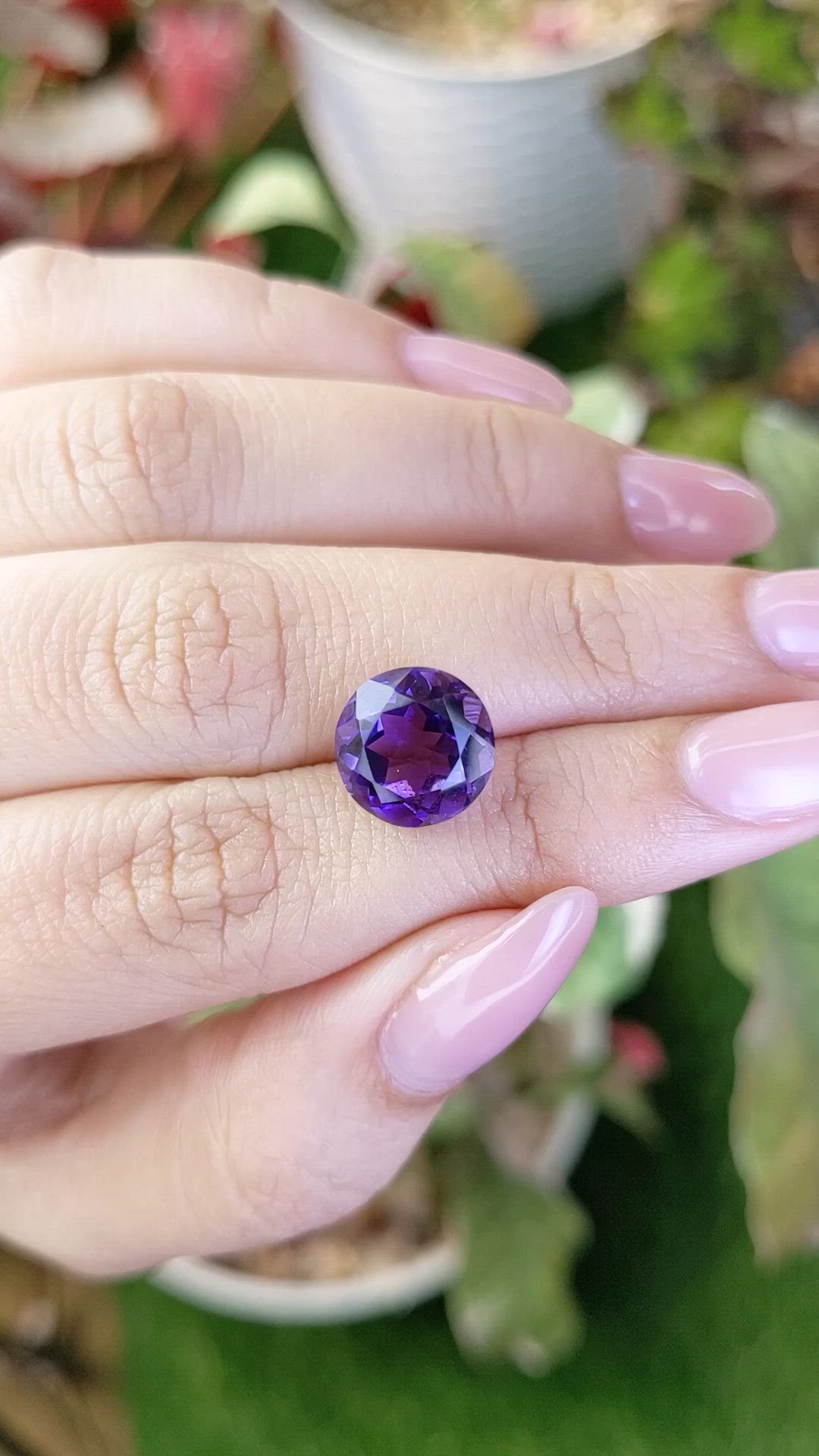 4.68 Ct. Purple Amethyst from Brazil Size Video