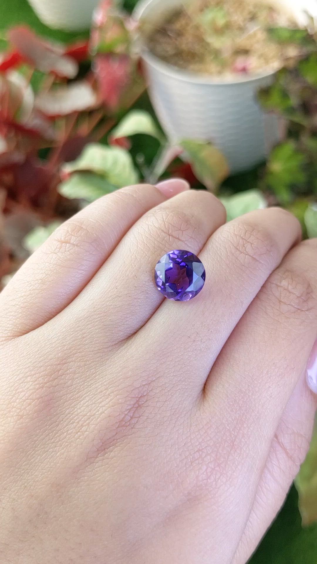 4.68 Ct. Purple Amethyst from Brazil Size Video
