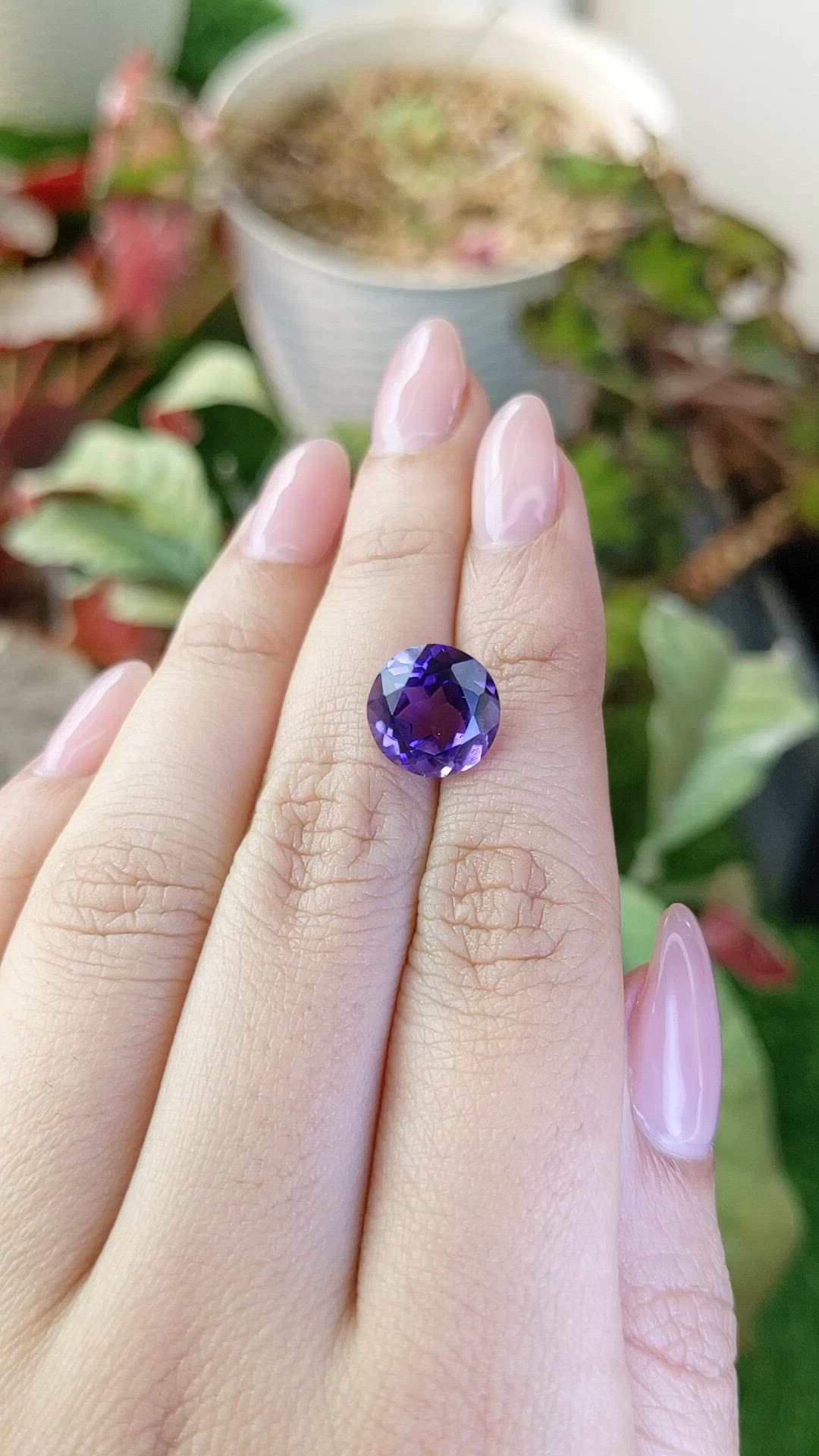4.68 Ct. Purple Amethyst from Brazil Size Video