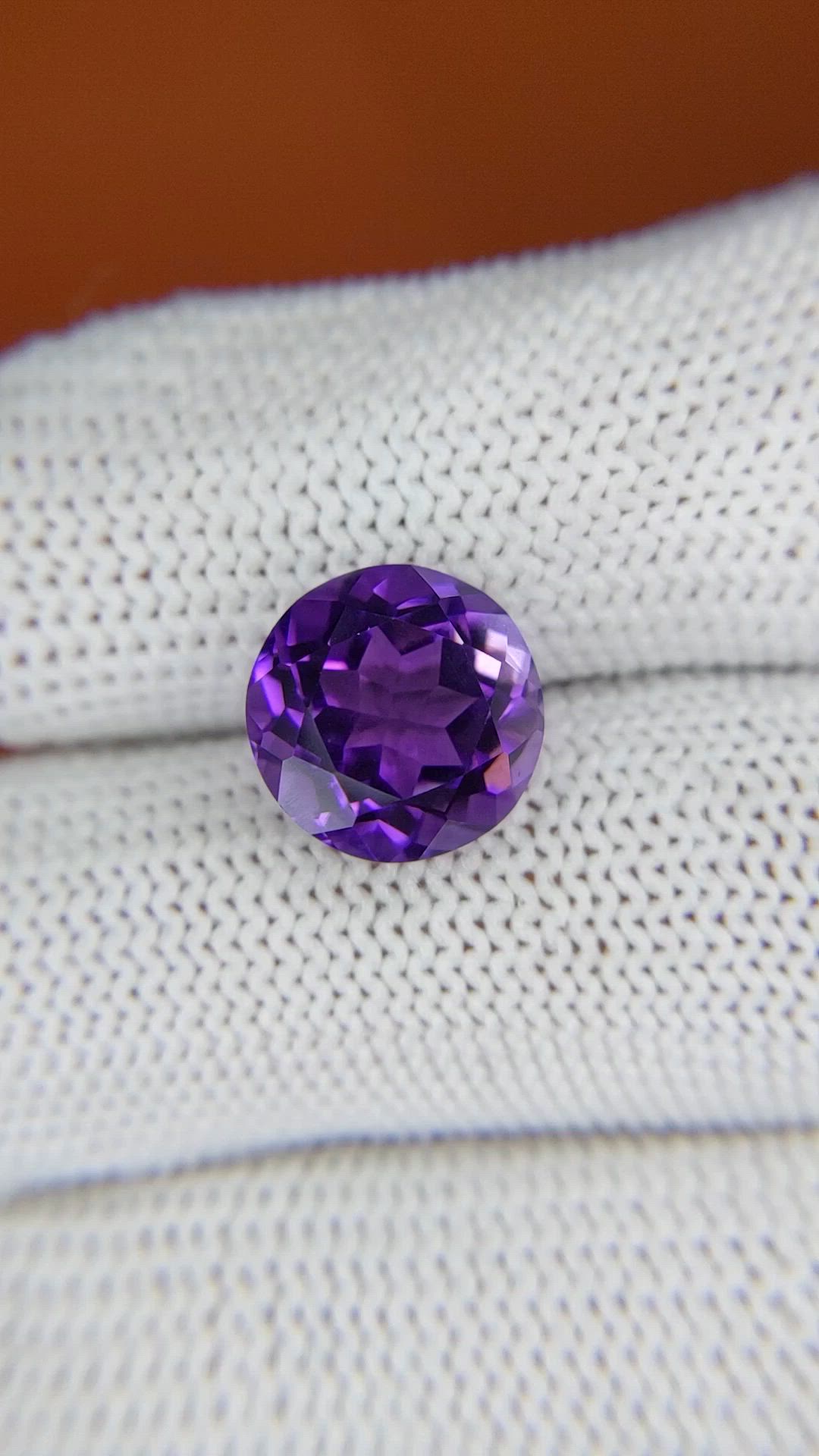 4.68 Ct. Purple Amethyst from Brazil Size Video