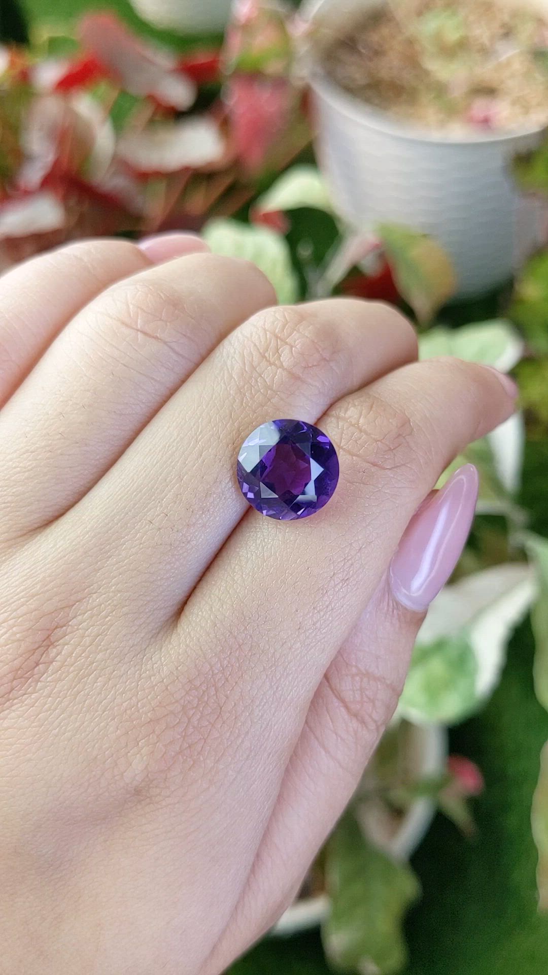 5.81 Ct. Purple Amethyst from Brazil Size Video