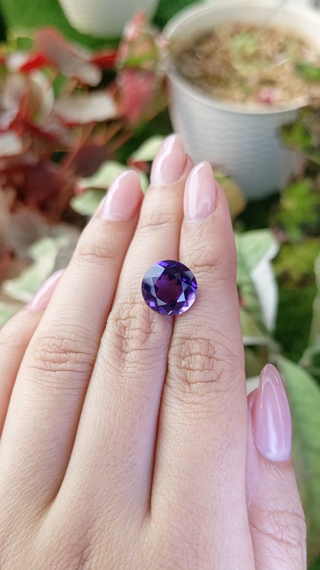 5.81 Ct. Purple Amethyst from Brazil Size Video