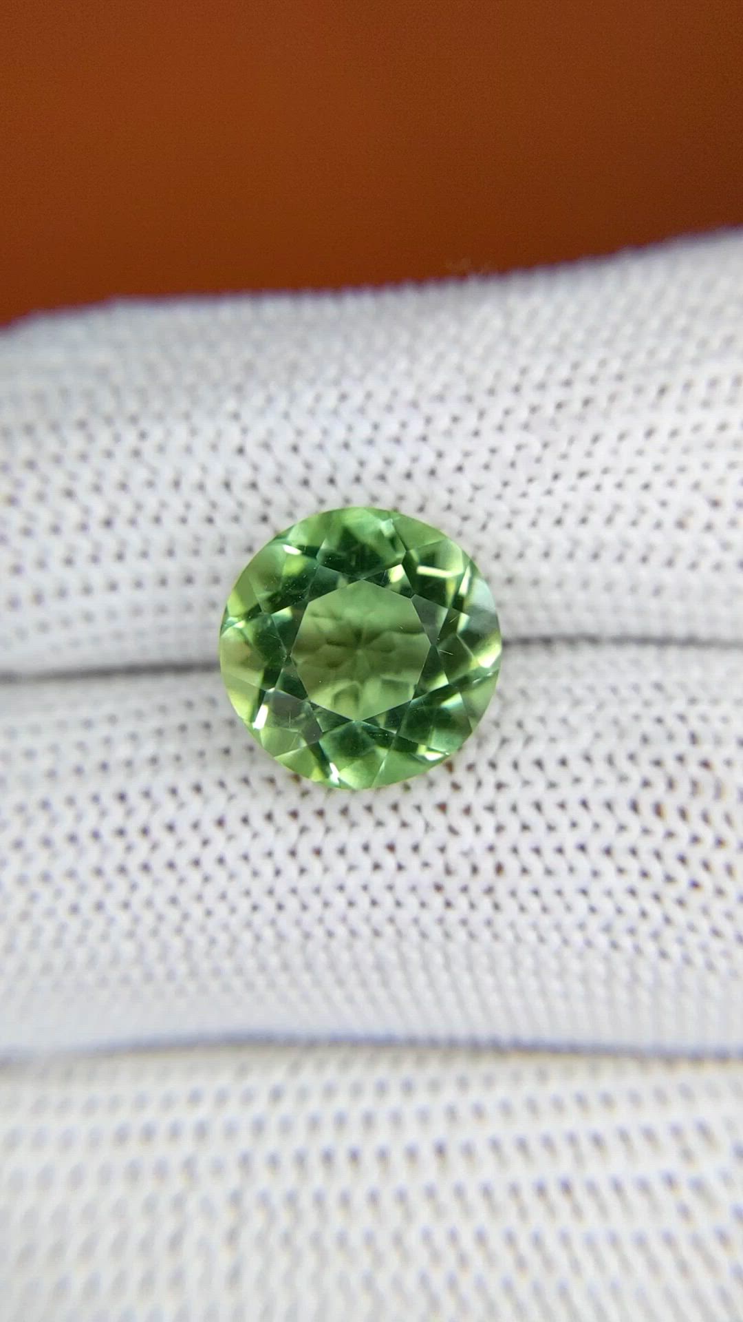 5.36 Ct. Green Prasiolite from Brazil Size Video