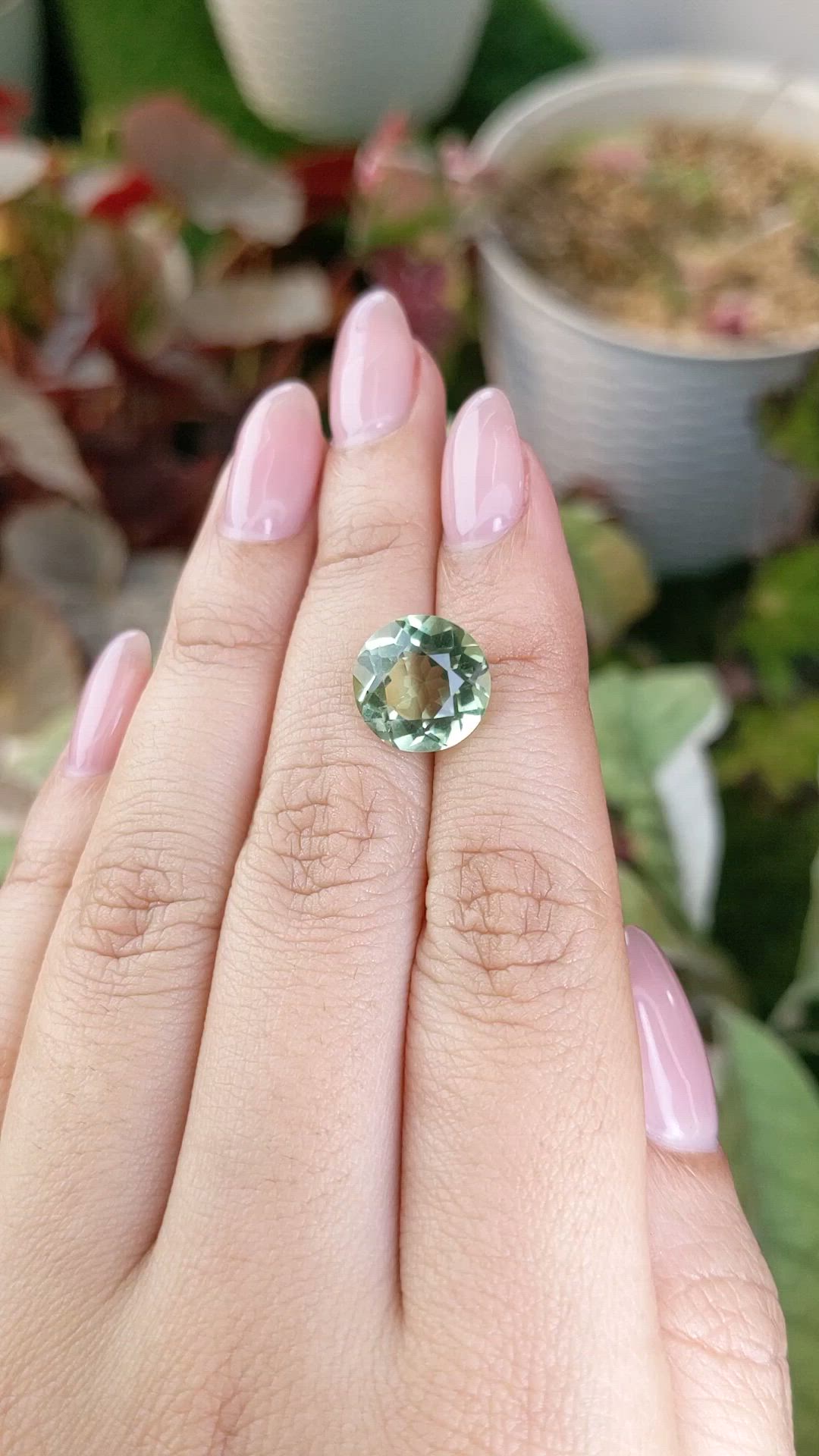 5.36 Ct. Green Prasiolite from Brazil Size Video