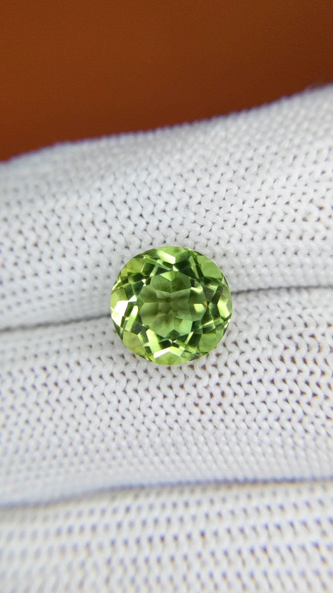 4.41 Ct. Yellowish Green Prasiolite from Brazil Size Video