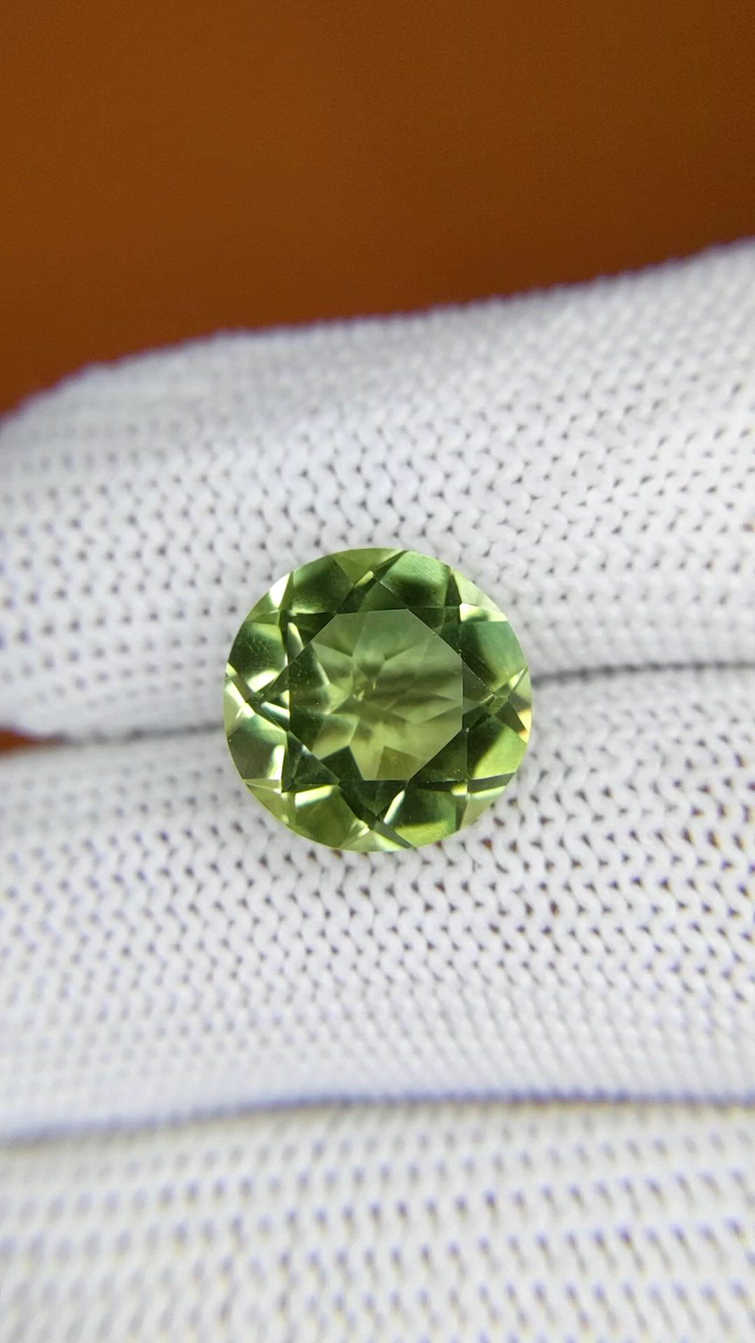 5.74 Ct. Green Prasiolite from Brazil Size Video