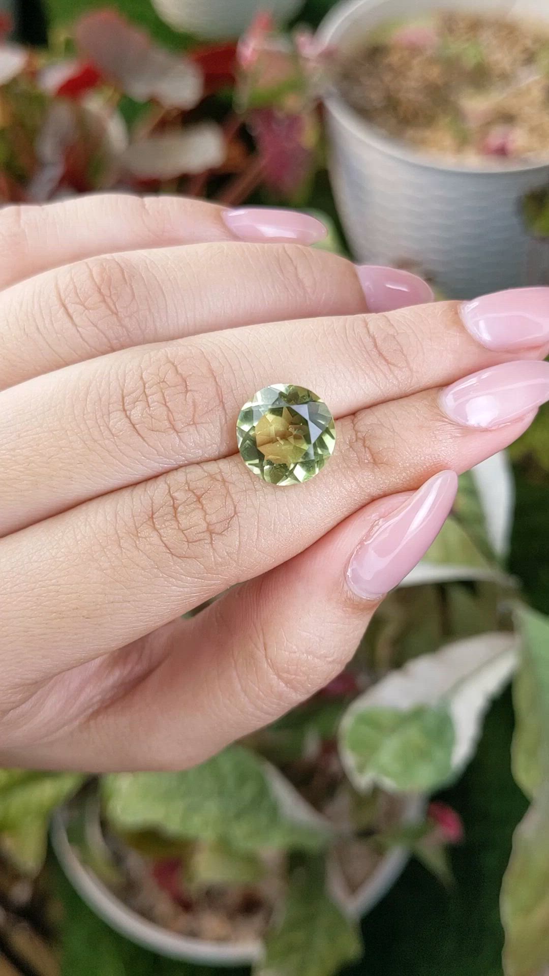 5.74 Ct. Green Prasiolite from Brazil Size Video