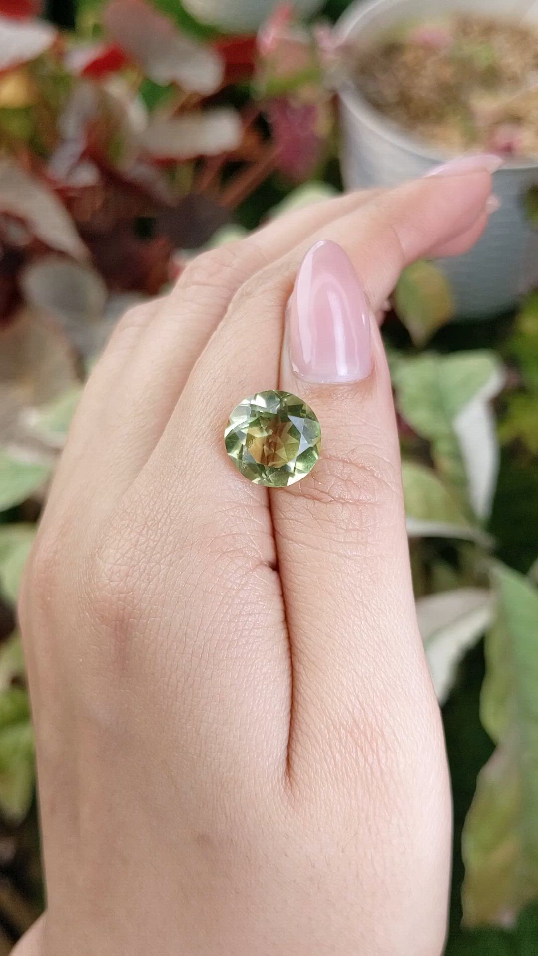 5.74 Ct. Green Prasiolite from Brazil Size Video