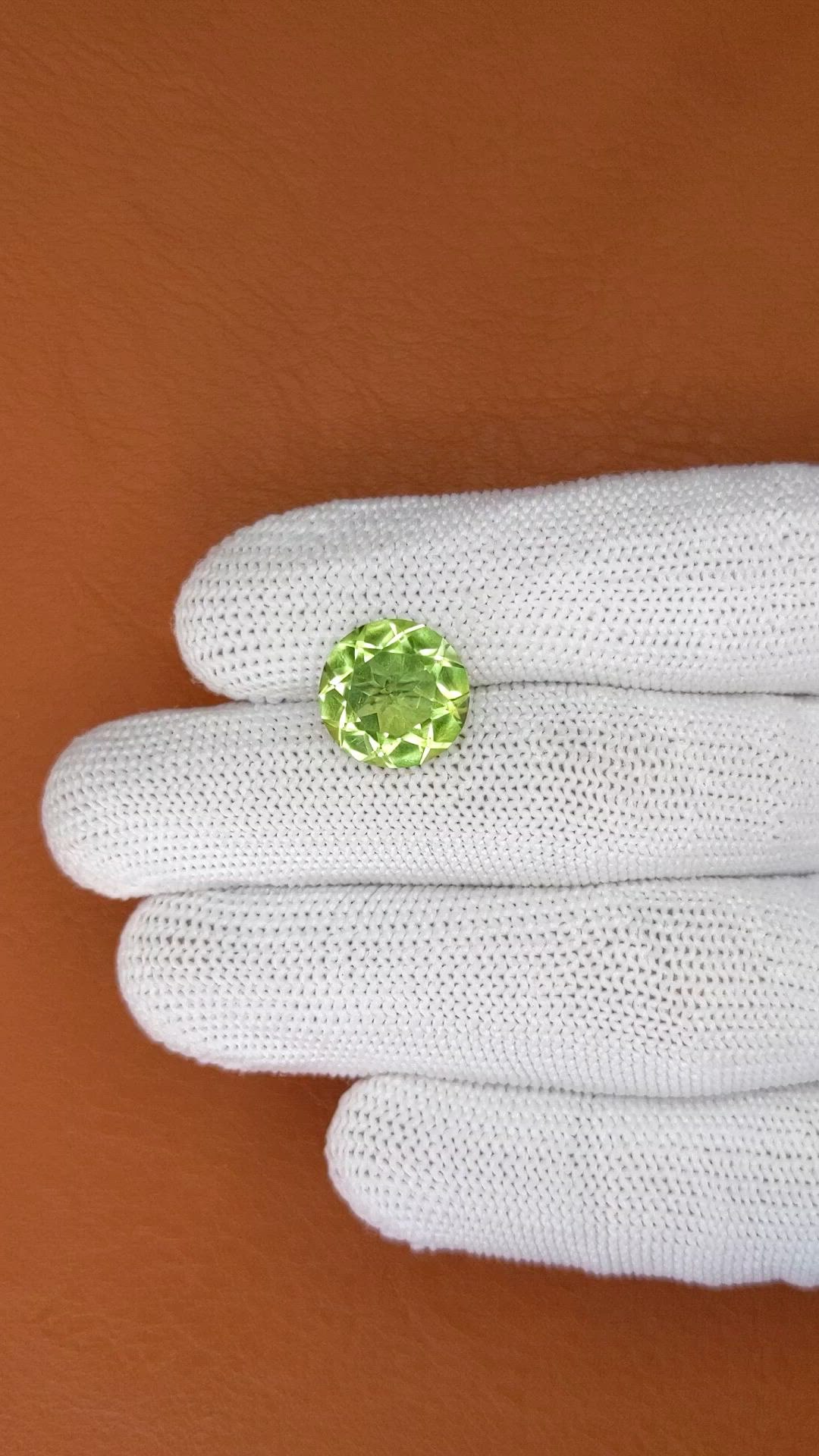 5.74 Ct. Green Prasiolite from Brazil Size Video