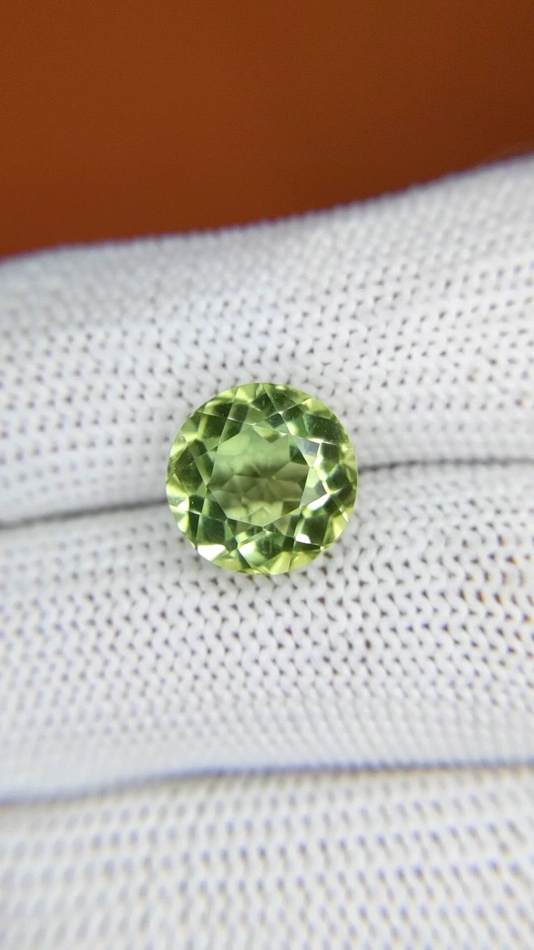 4.83 Ct. Yellowish Green Prasiolite from Brazil Size Video