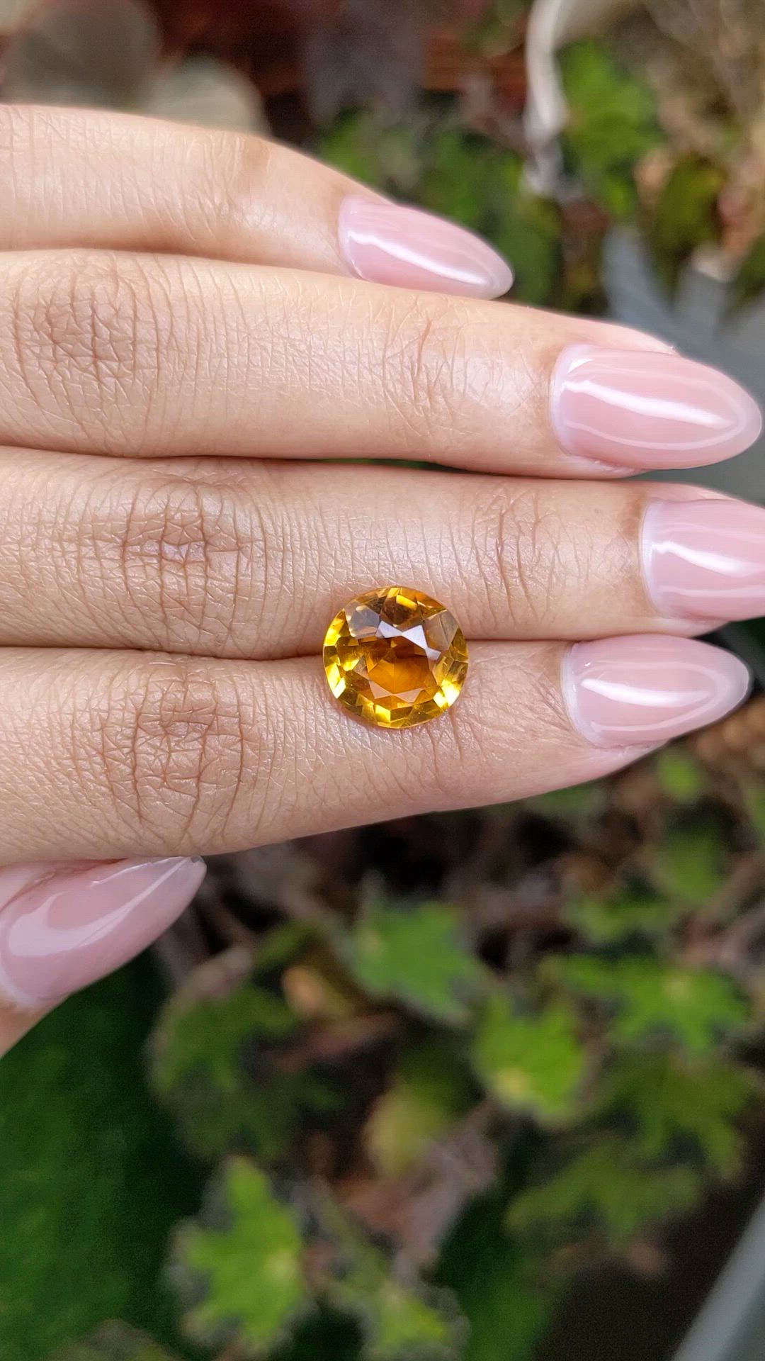 4.93 Ct. Orangish Yellow Citrine from Brazil Size Video