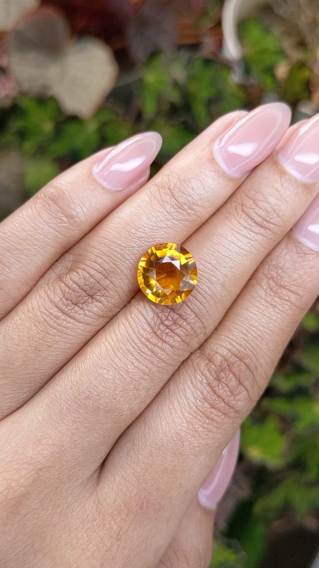 4.93 Ct. Orangish Yellow Citrine from Brazil Size Video