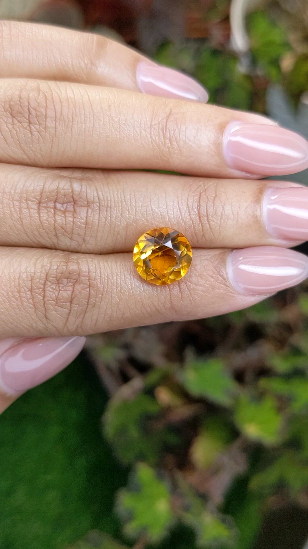 4.66 Ct. Yellowish Orange Citrine from Brazil Size Video