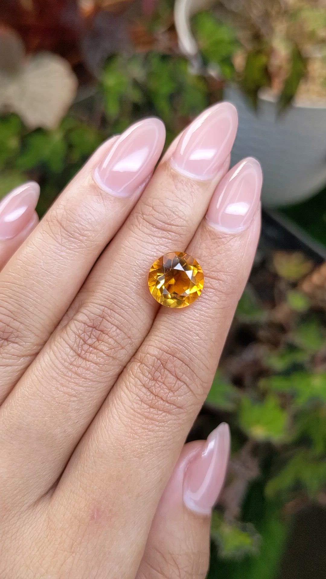 4.66 Ct. Yellowish Orange Citrine from Brazil Size Video