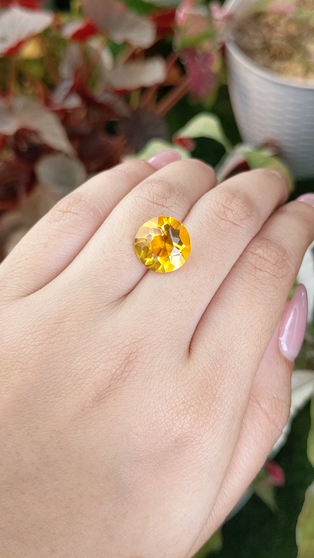6.68 Ct. Yellow Citrine from Brazil Size Video