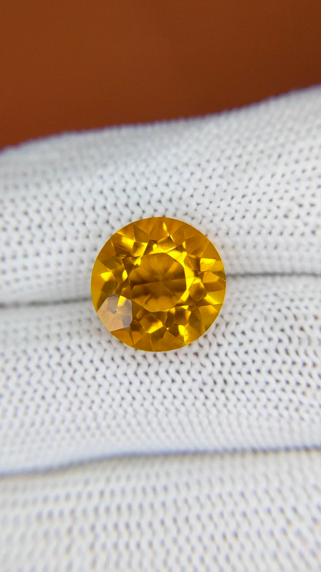 6.61 Ct. Yellowish Orange Citrine from Brazil Size Video