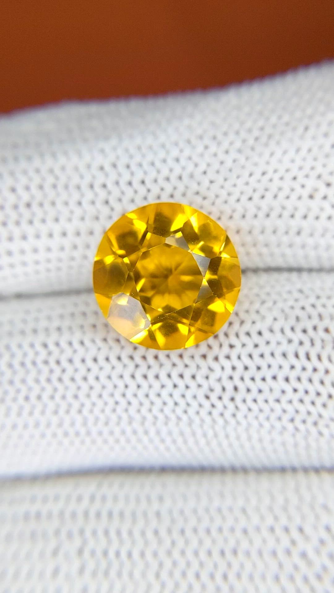 5.95 Ct. Yellow Citrine from Brazil Size Video