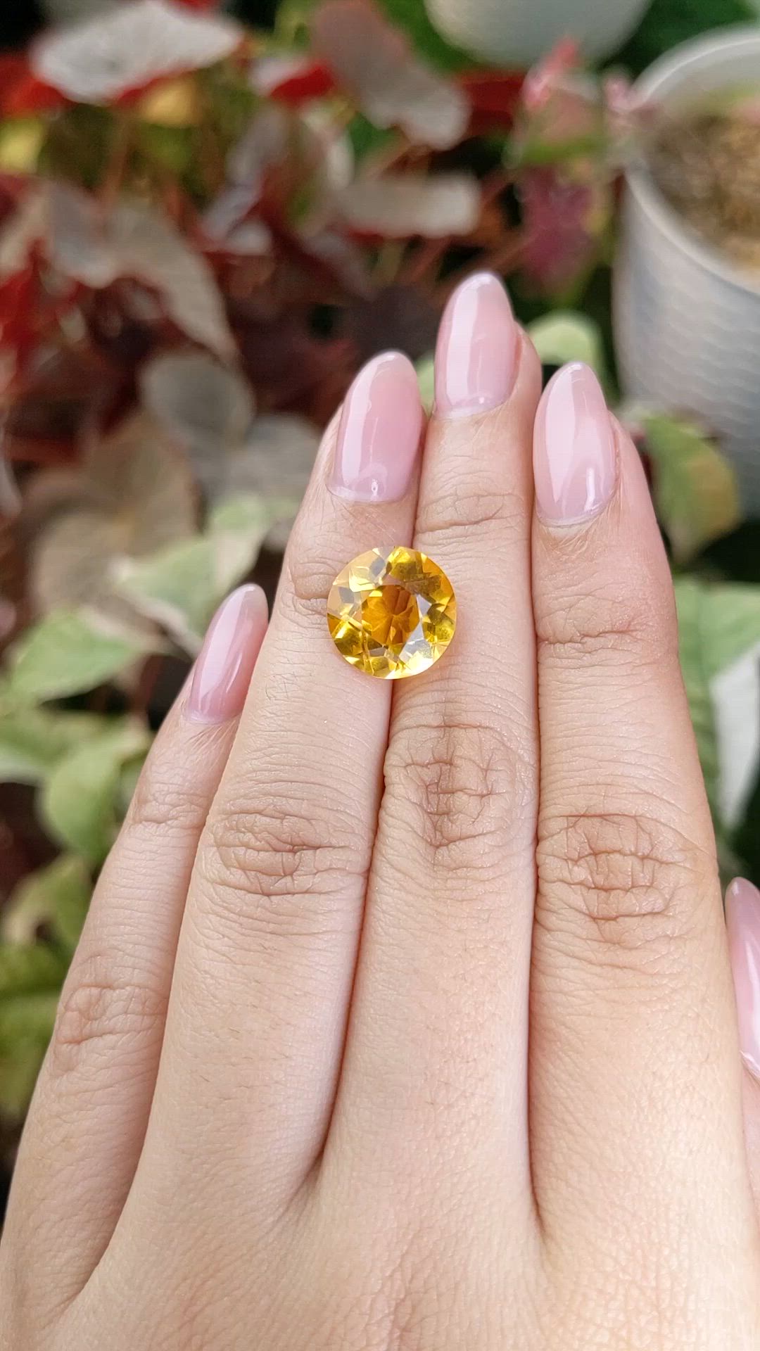 5.95 Ct. Yellow Citrine from Brazil Size Video