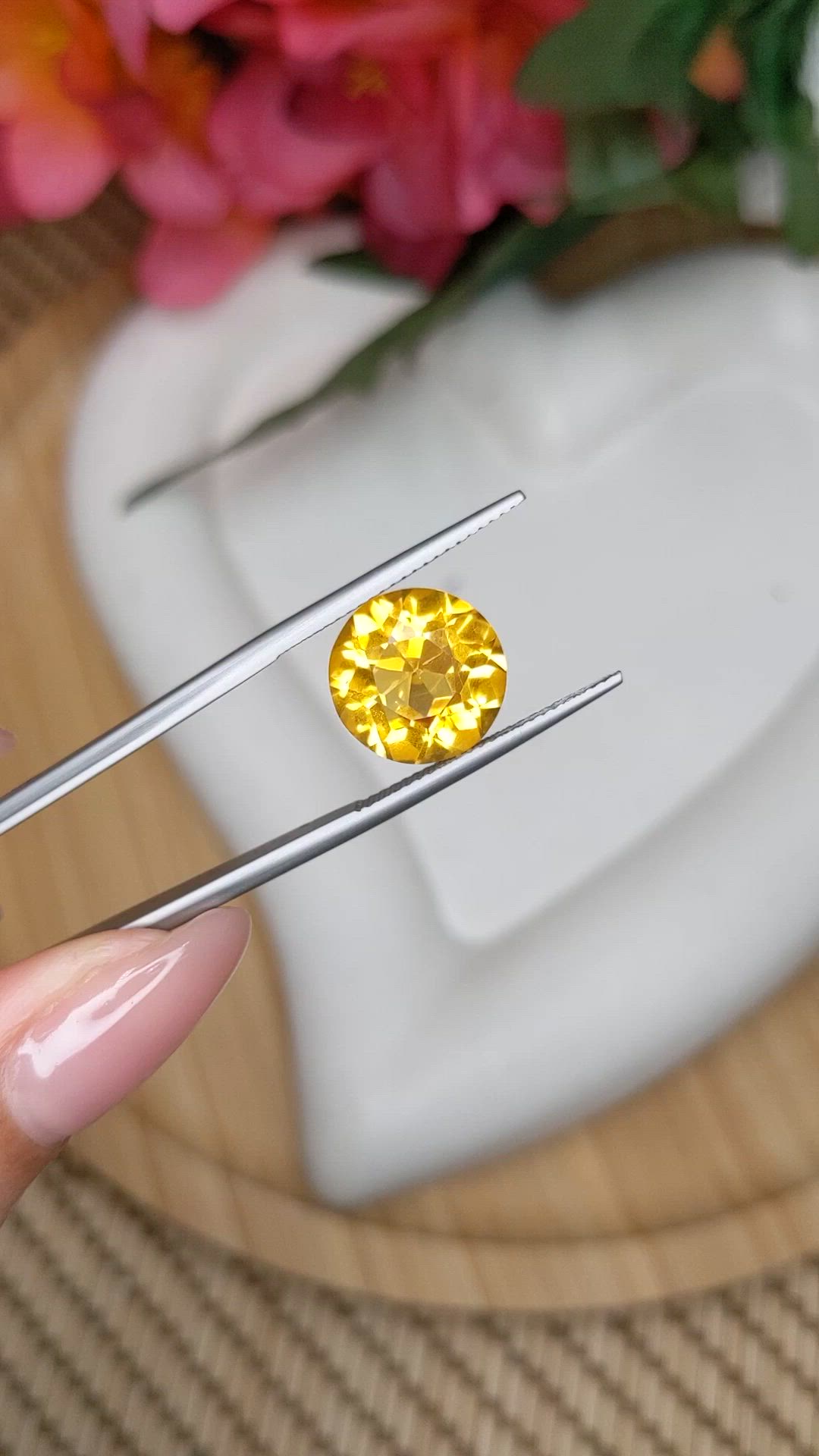 5.95 Ct. Yellow Citrine from Brazil Size Video