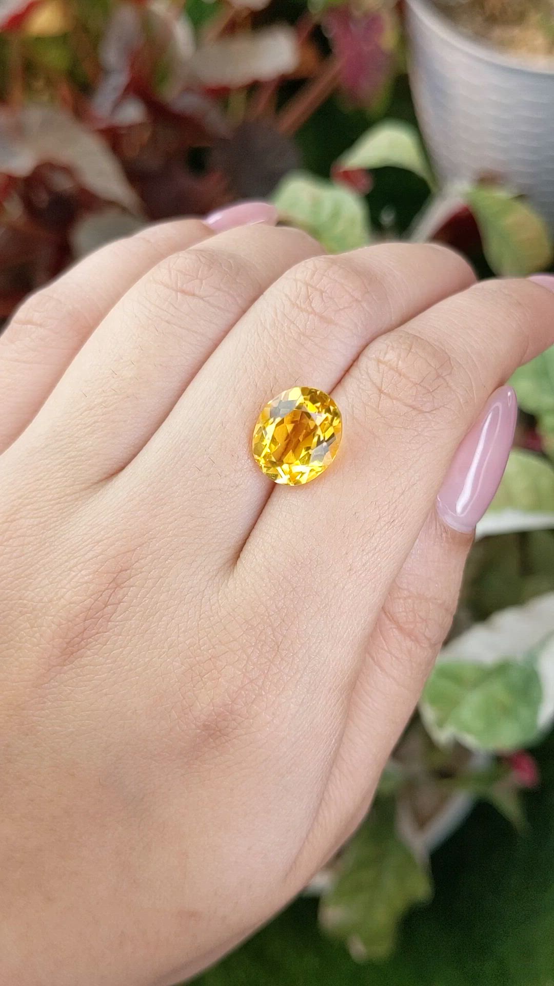 5.12 Ct. Yellow Citrine from Brazil Size Video