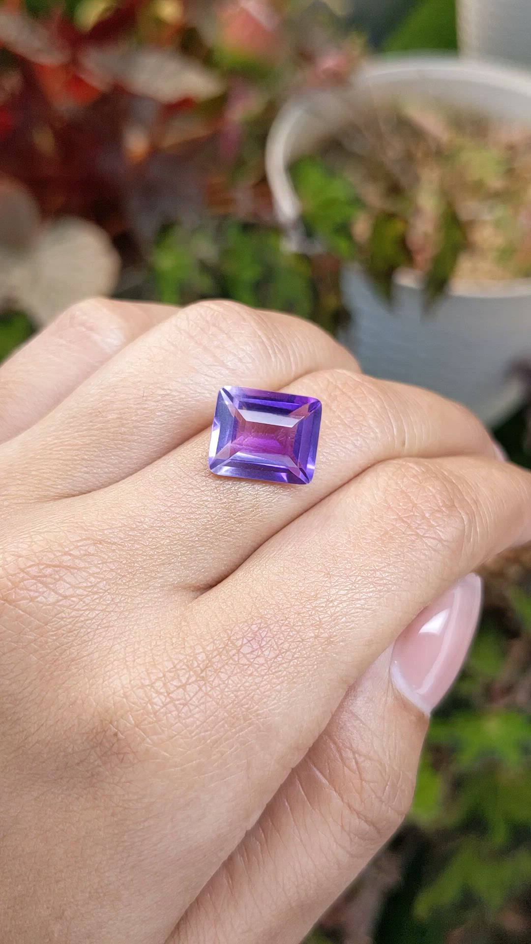 6.10 Ct. Purple Amethyst from Brazil Size Video