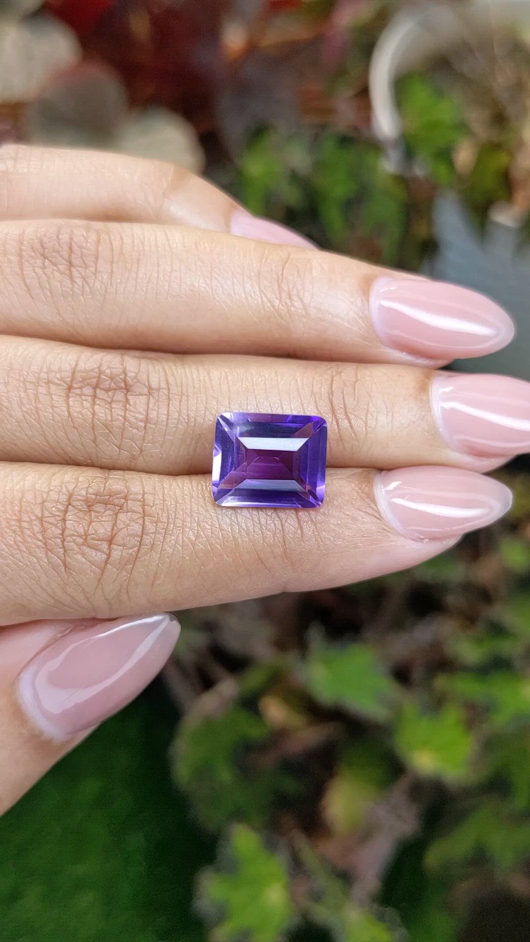 6.10 Ct. Purple Amethyst from Brazil Size Video