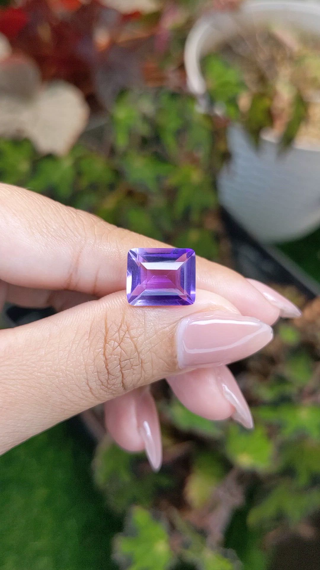 6.10 Ct. Purple Amethyst from Brazil Size Video