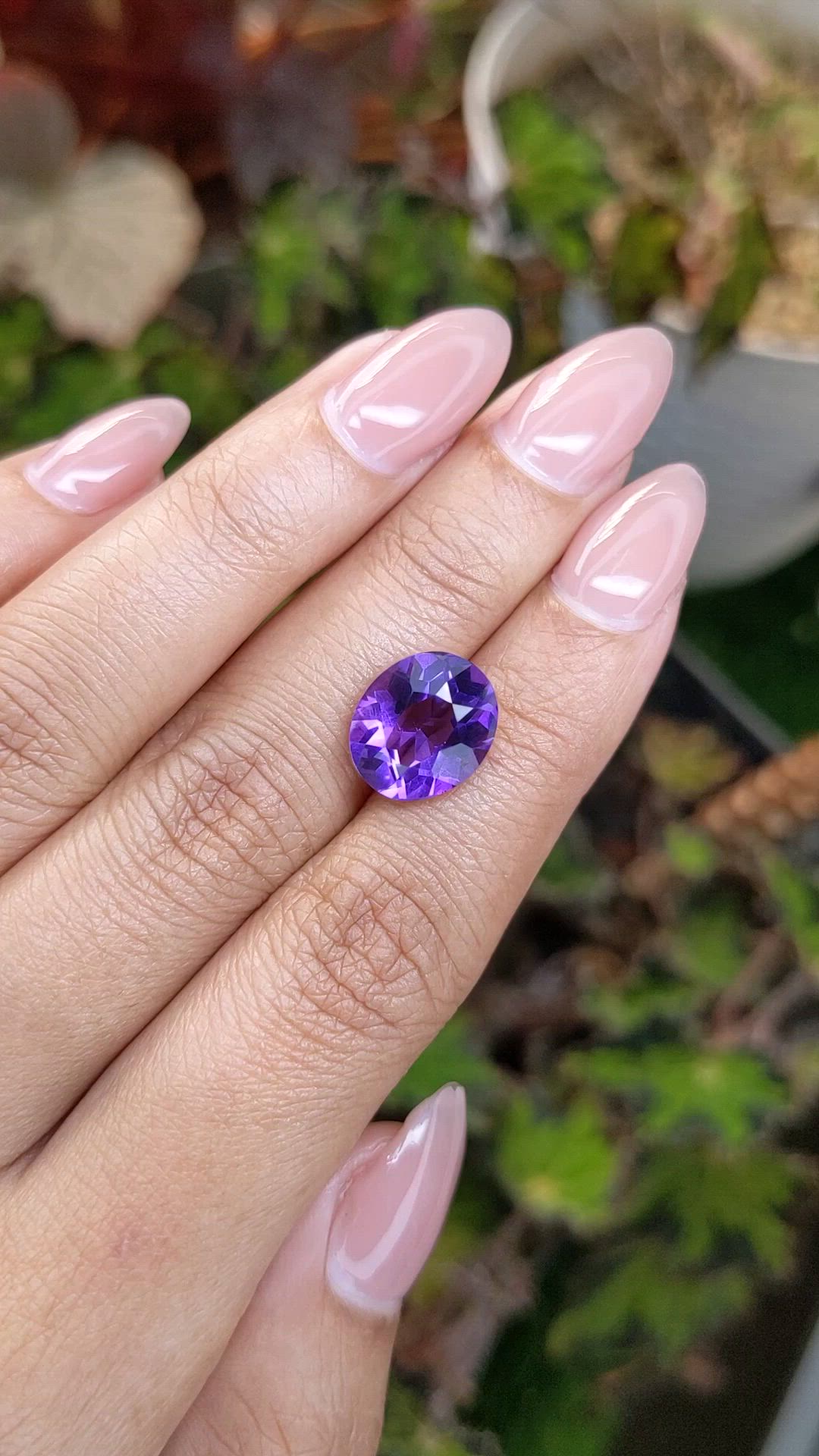4.60 Ct. Purple Amethyst from Brazil Size Video