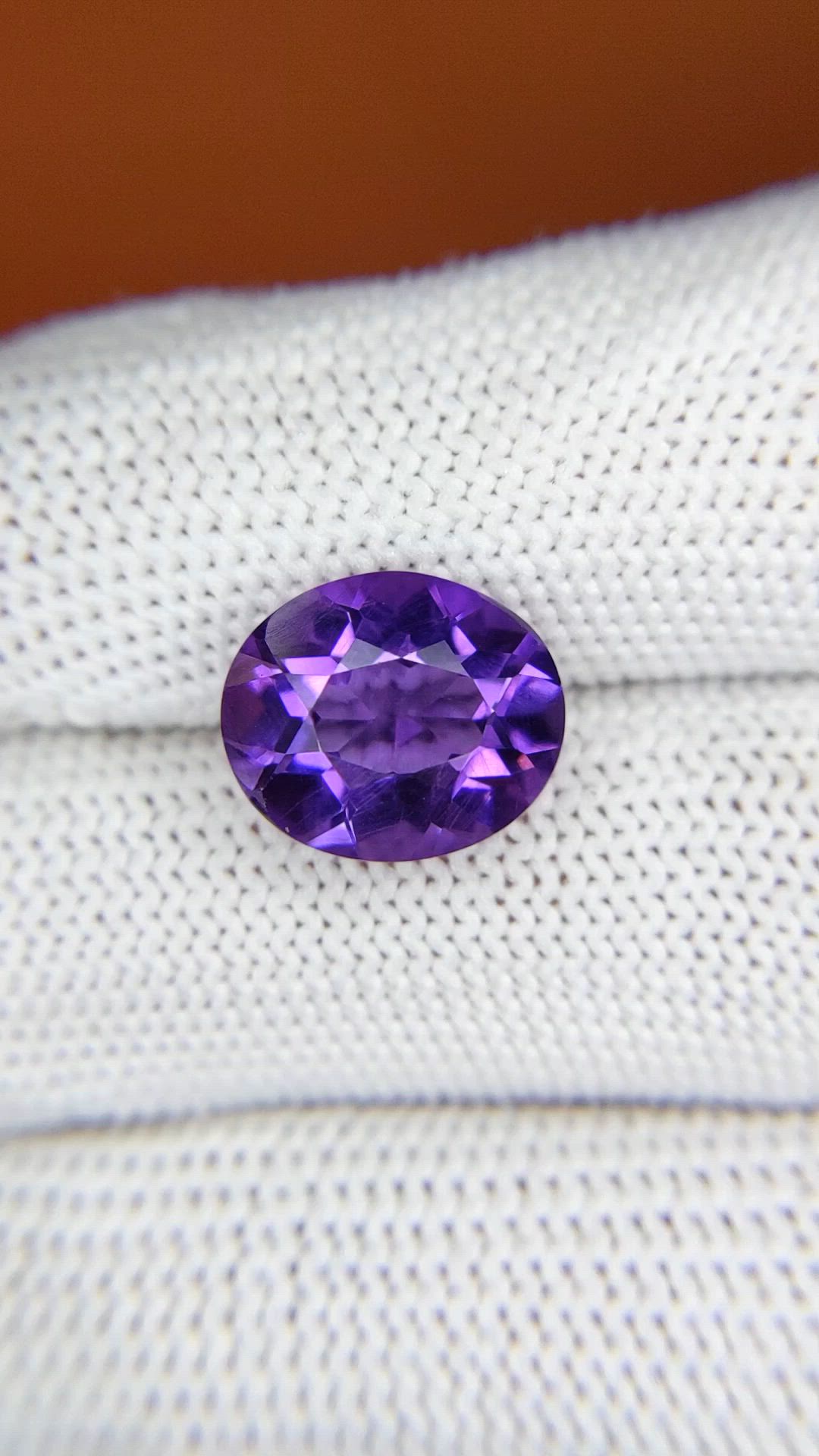 4.60 Ct. Purple Amethyst from Brazil Size Video