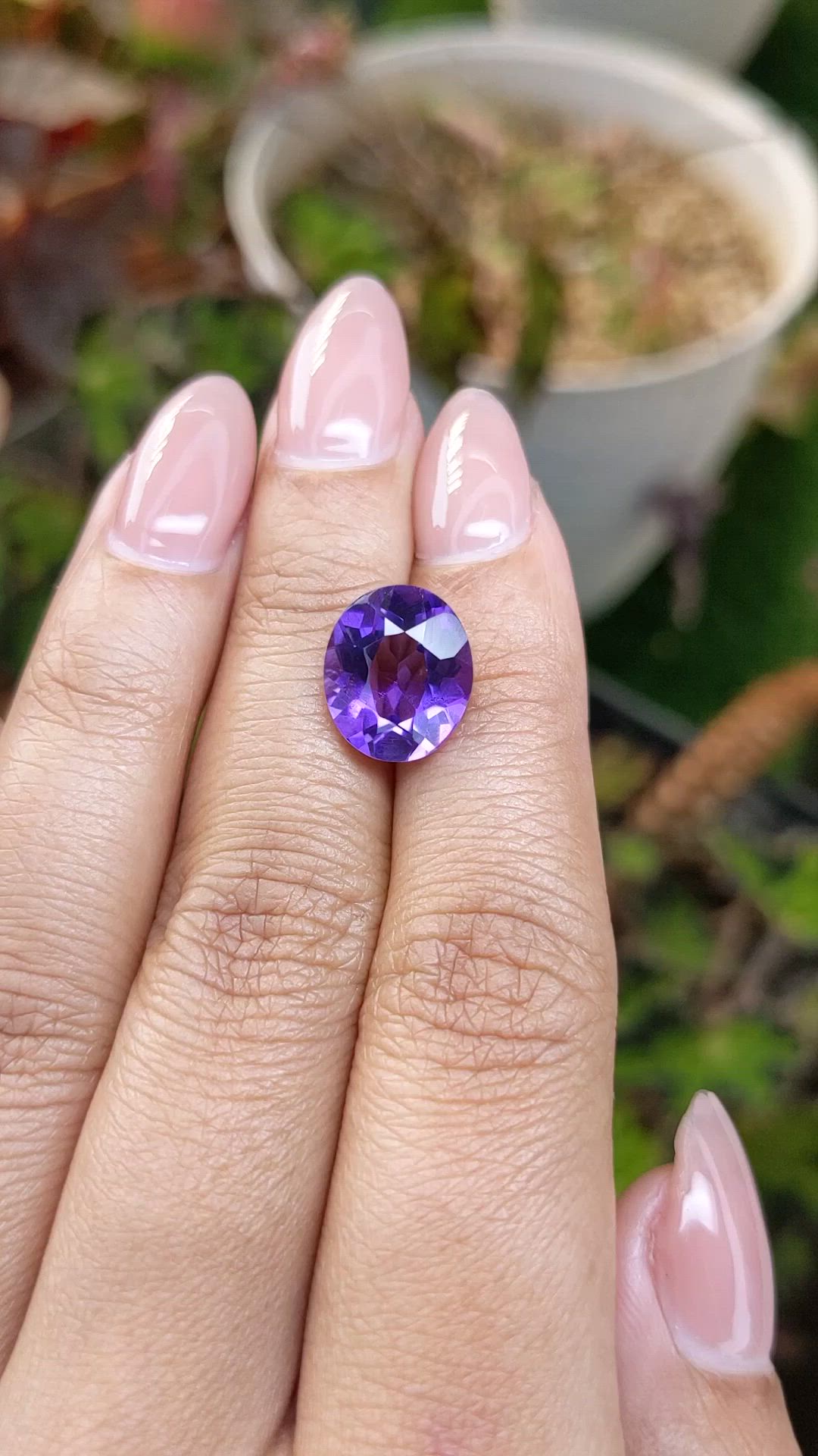 4.60 Ct. Purple Amethyst from Brazil Size Video