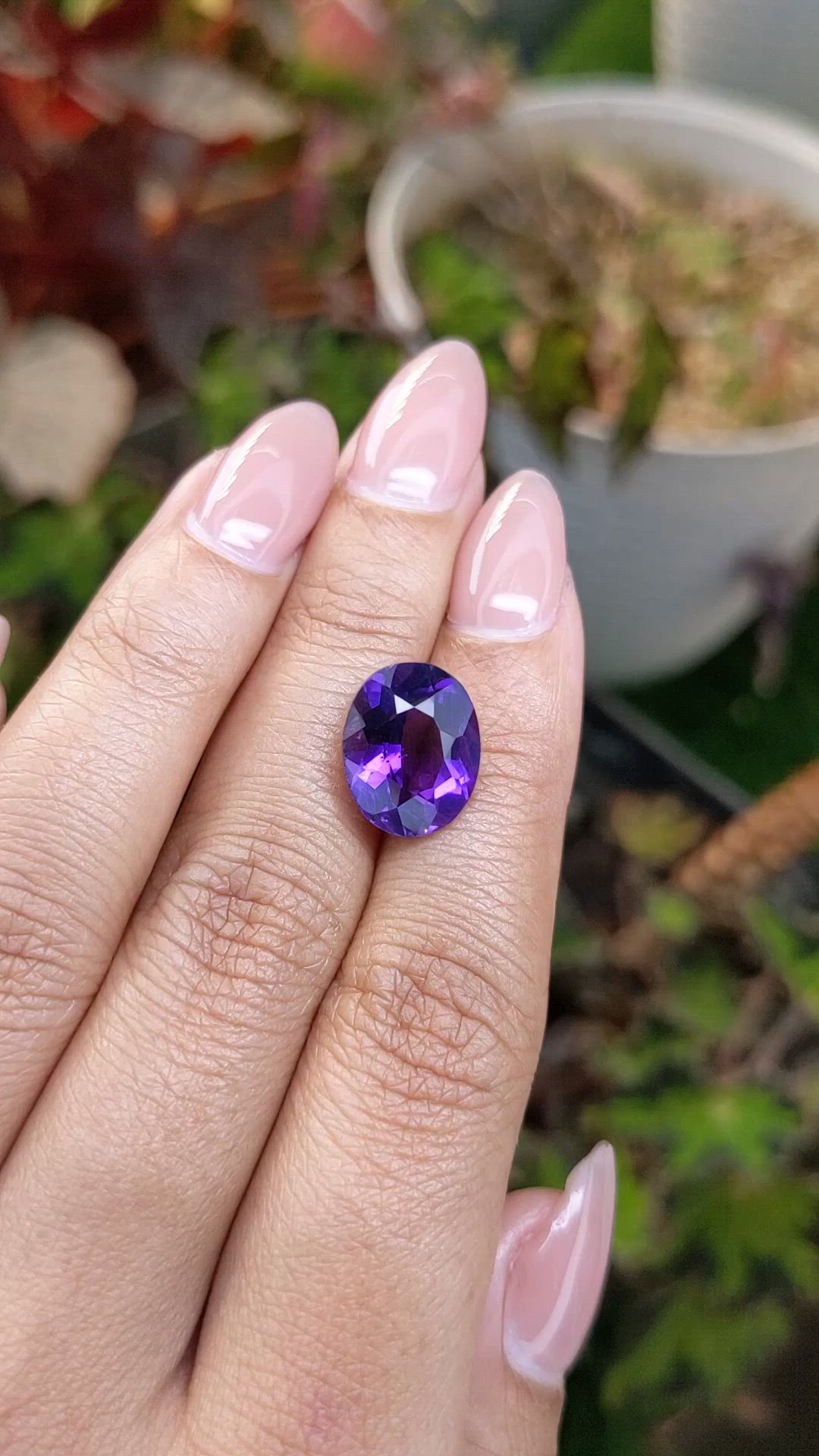 5.59 Ct. Purple Amethyst from Brazil Size Video