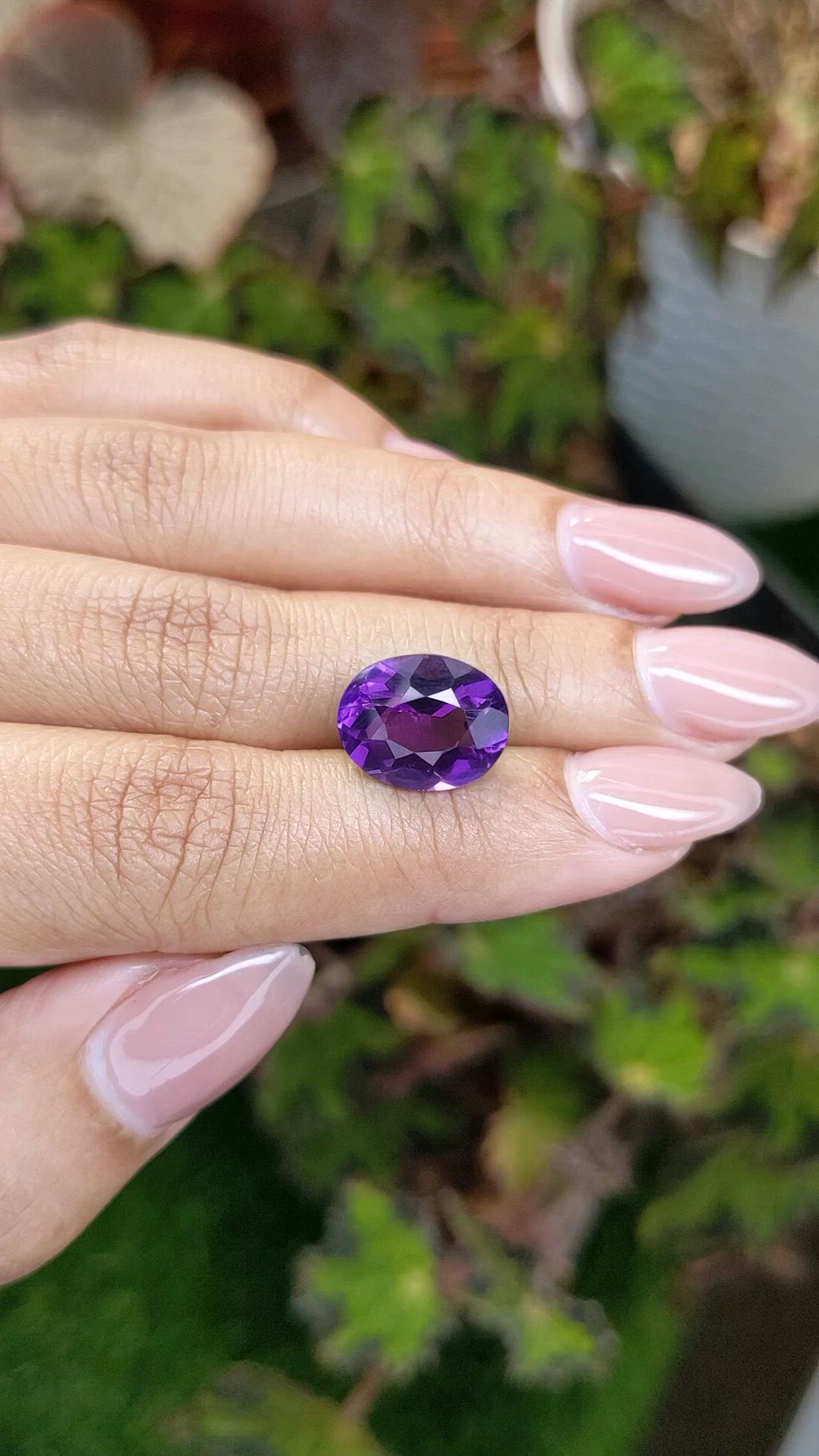 5.59 Ct. Purple Amethyst from Brazil Size Video