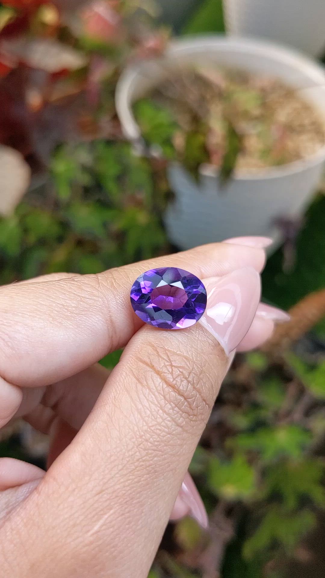 5.59 Ct. Purple Amethyst from Brazil Size Video