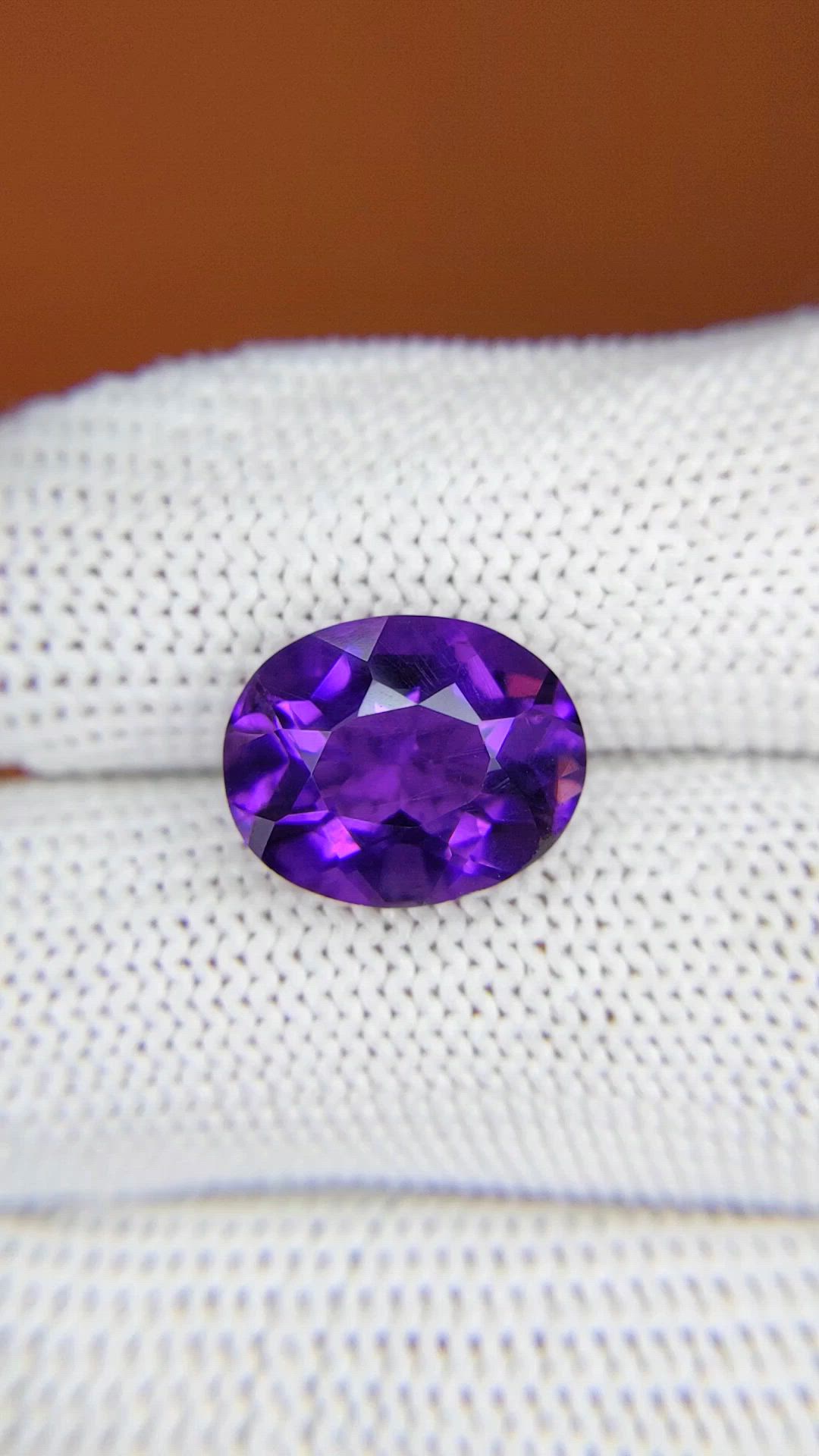5.59 Ct. Purple Amethyst from Brazil Size Video